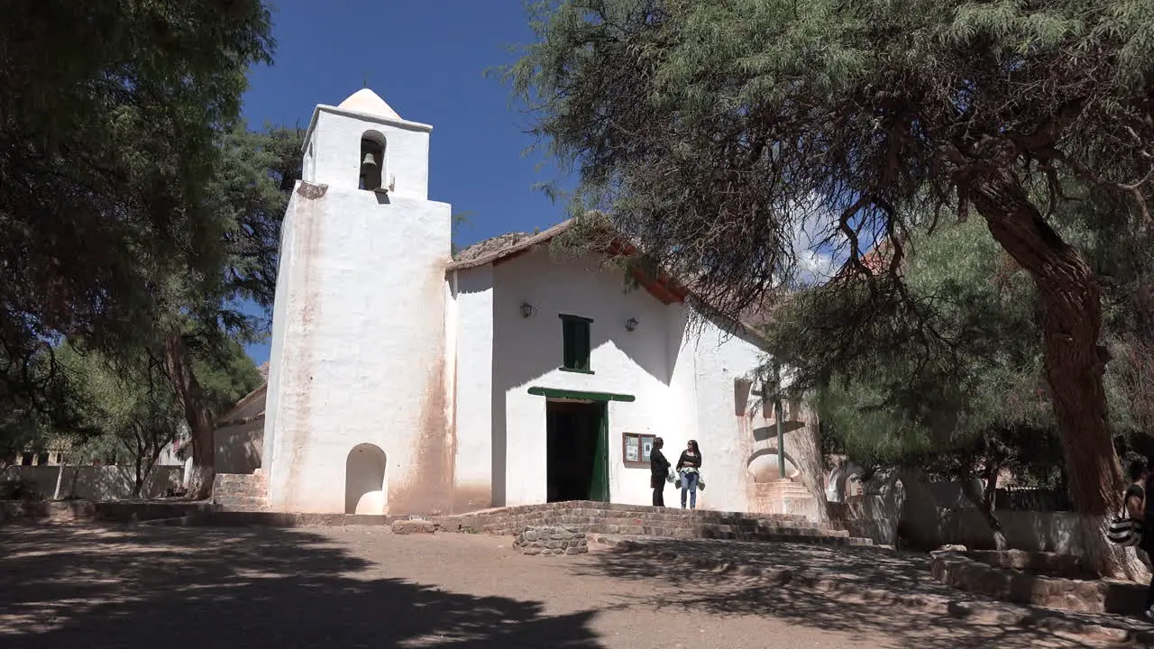 Argentina Purmamarca church with people