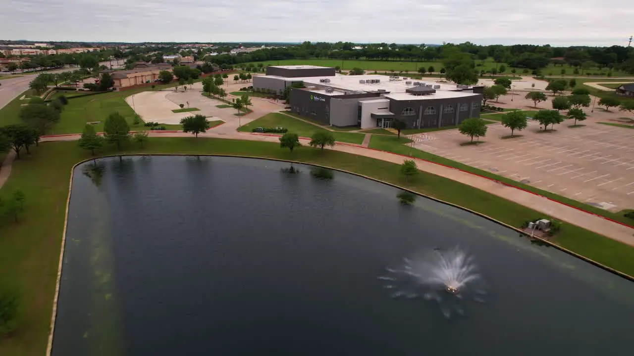 Aerial footage of Valley Creek Church in Flowermound Texas