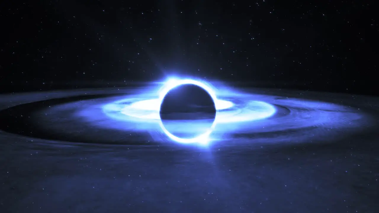 Turquoise Black Hole Animation in Outer-space