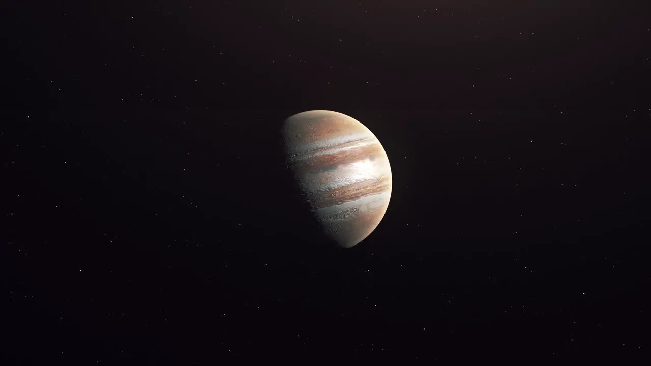 Jupiter And Stars In Deep Space animation