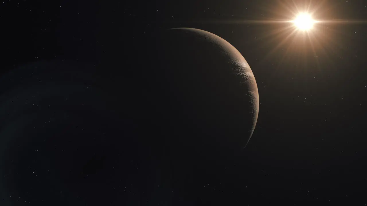 Jupiter Planet And Glowing Sun View On Space animation