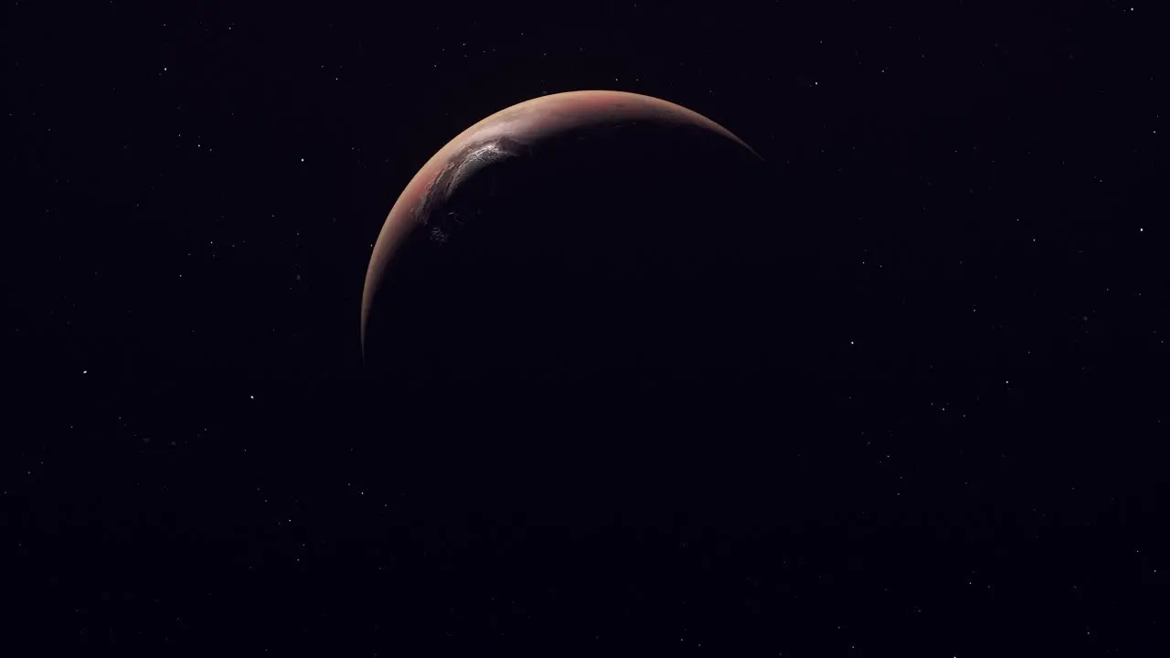 Orbiting Planet Mars animation