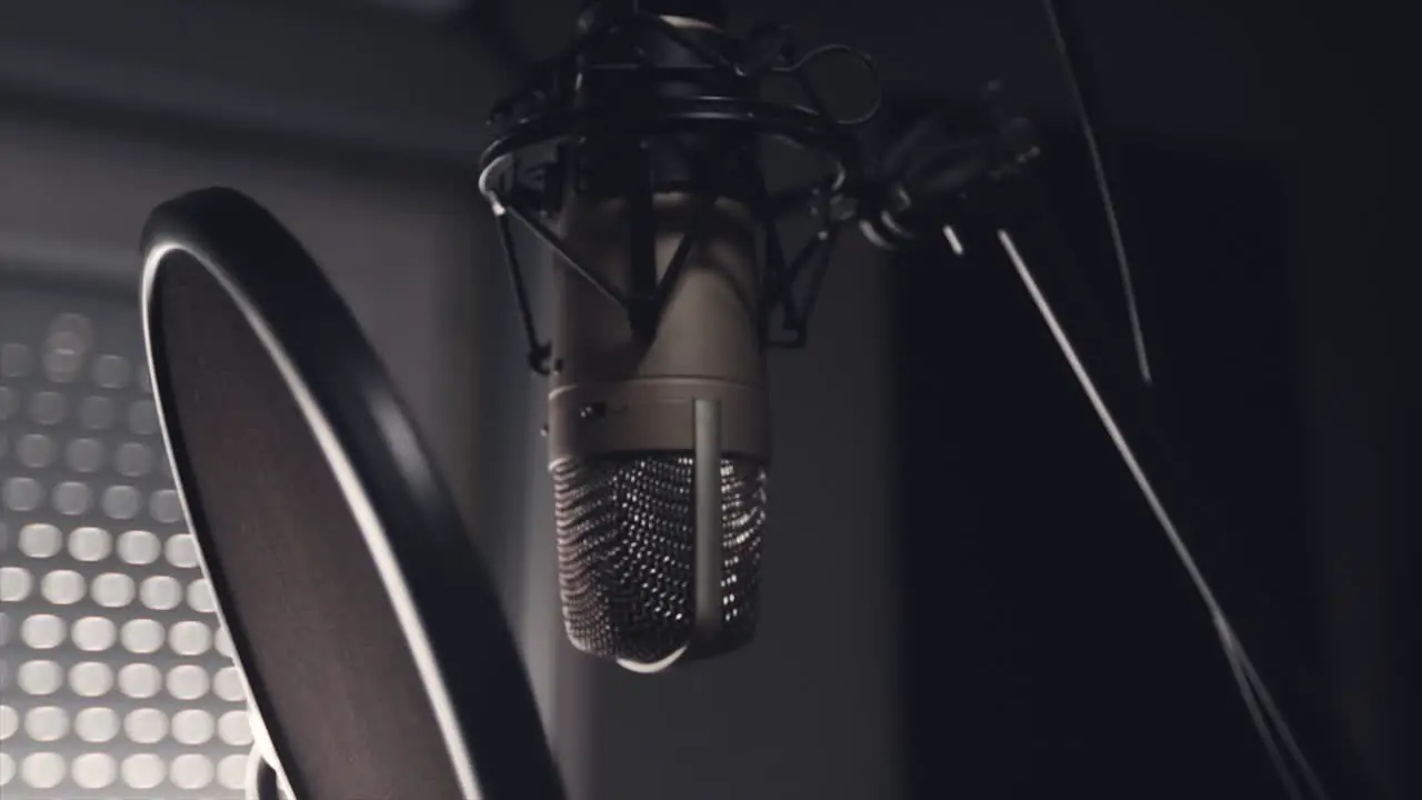 Microphone in a recording studio Music mic