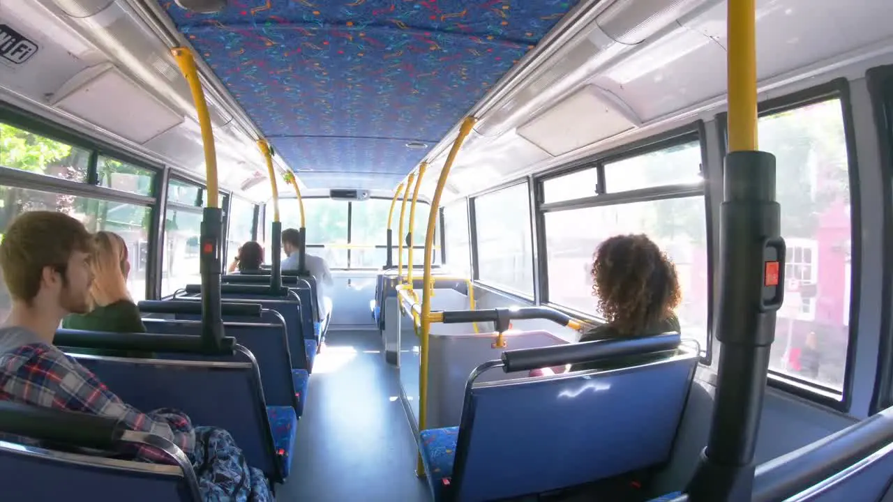 Passengers travelling in bus 4k