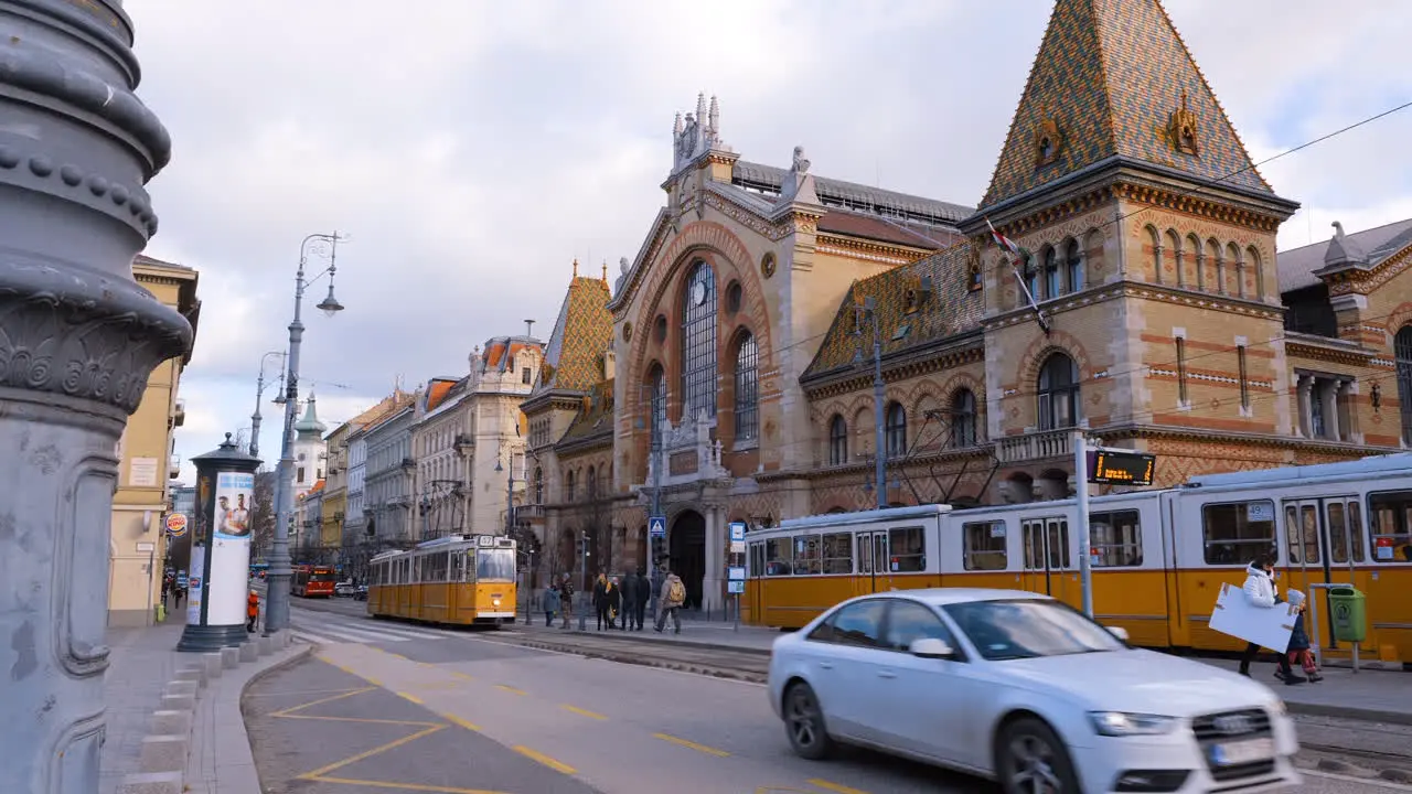 Exterior building of The Great Market Hall in Budapest