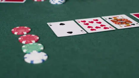 Tracking Close Up Shot from Poker Cards to Chips Being Bet