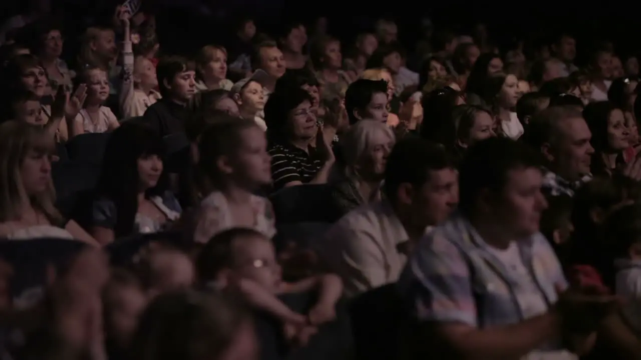 Audience applauded in the theater