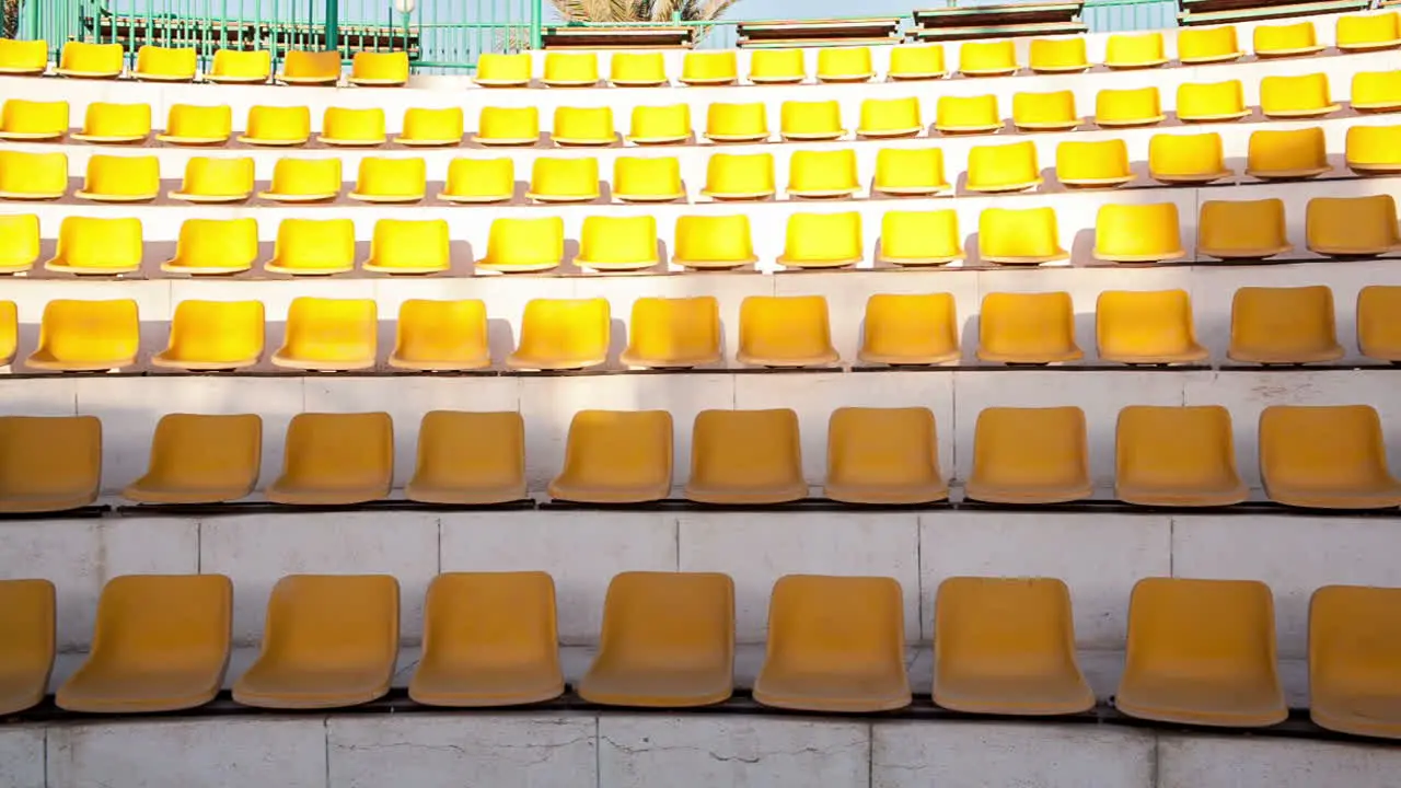 Rows of empty seats