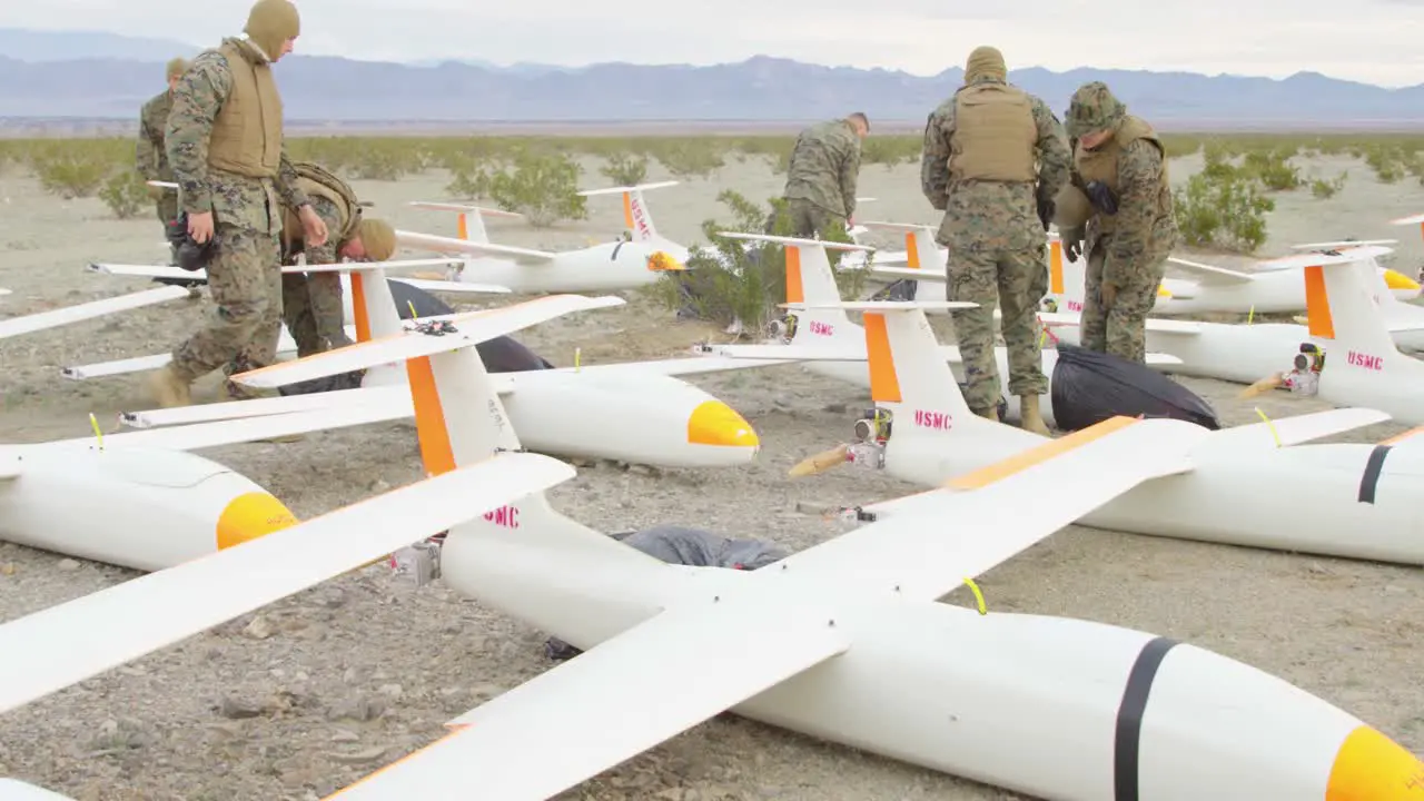 Us Marines With The Low Altitude Air Defense School Fire Stinger Missiles And Use Drones At The Marine Corps Air Ground Combat Center