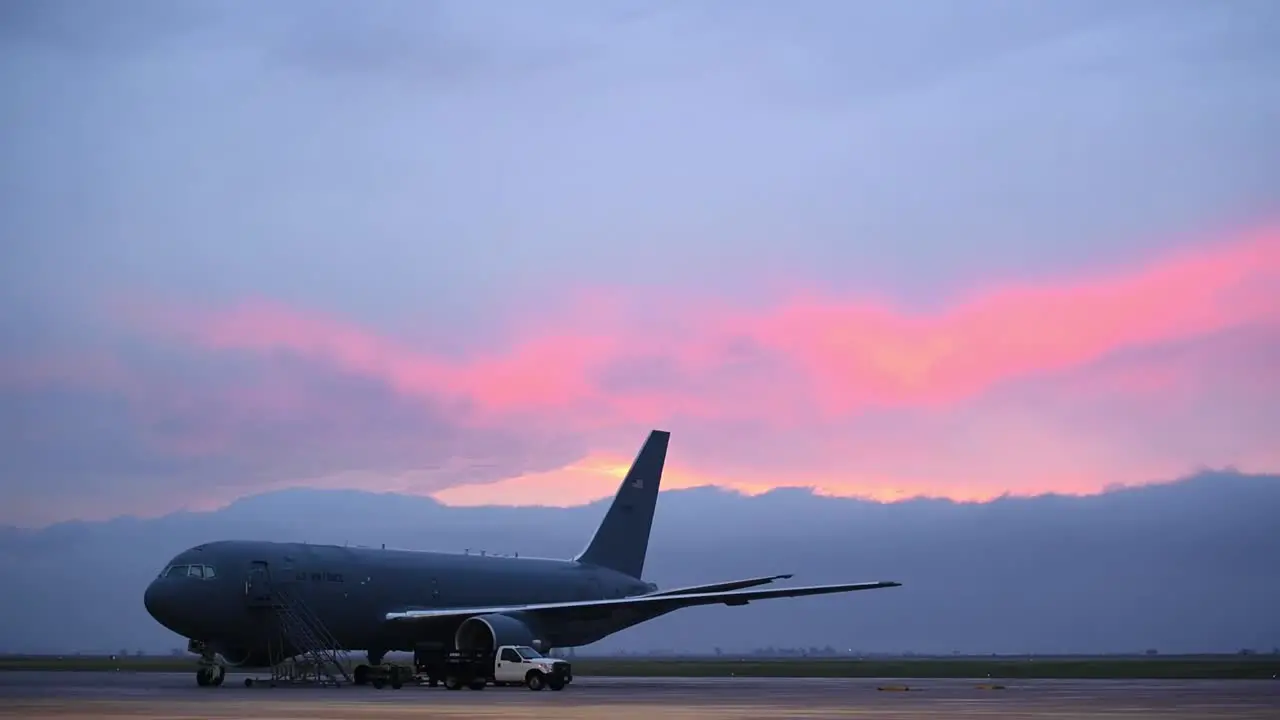 Sunrise Timelapse Of 97th Air Mobility Wing Kc46 Pegasuss At Altus Afb Prepping For A Severe Weather Exercise Ok 1