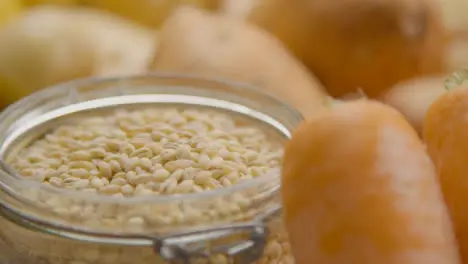 Close Up Shot of Jar of Lentils 