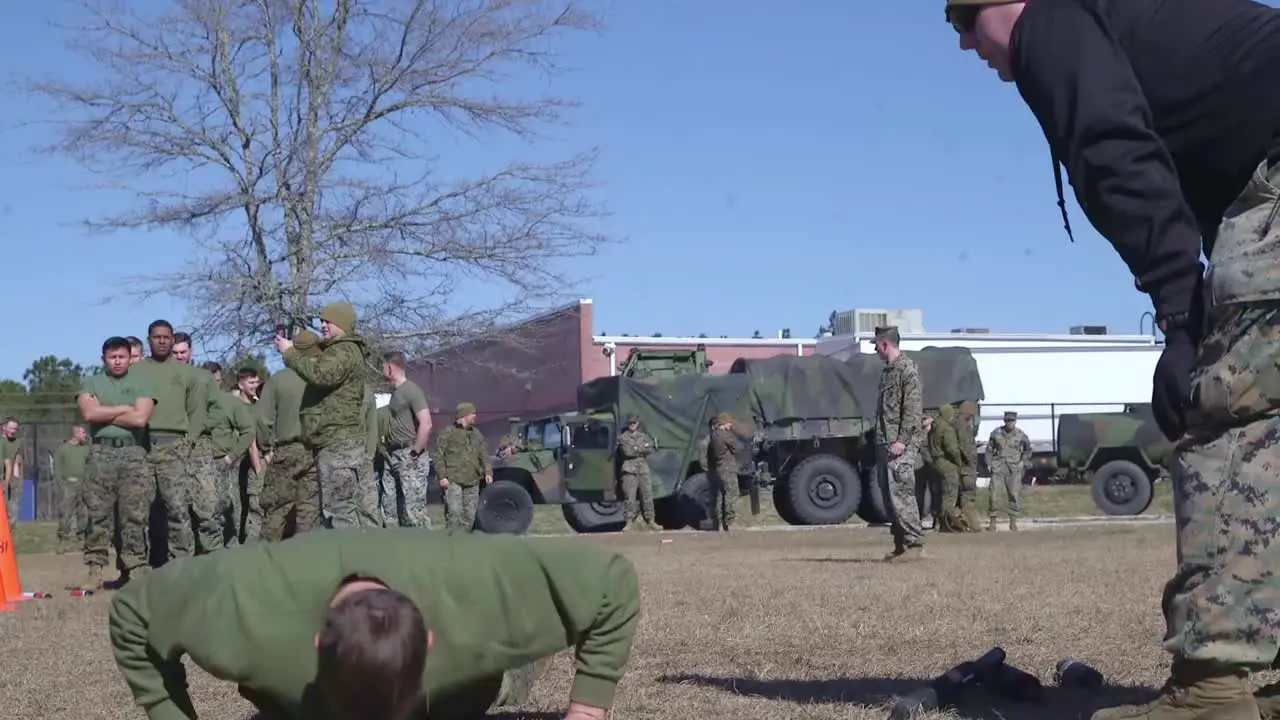 Us Marine Non-Lethal Weapons Crowd Control Training Using Riot Gear And Oleoresin Capsaicin Pepper Spray