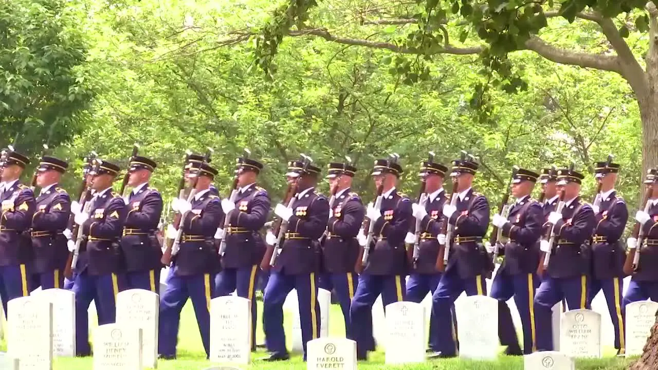 Members From All Five Branches Of The Us Armed Forces Participate In The Joint Full Military Honors Funeral Service Of Former Us Secretary Of Defense Frank C Carlucci 1