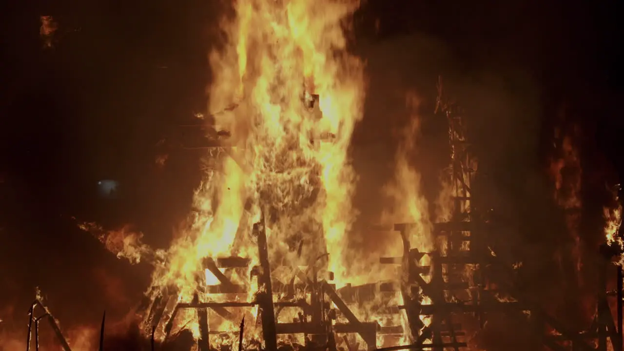 Bonfires on the streets of Valencia Spain