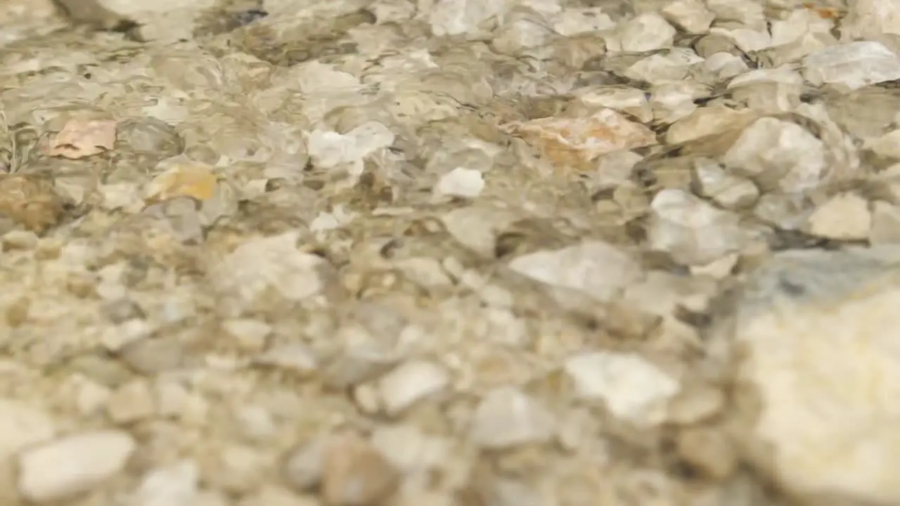 Floating Water with stones macro shot