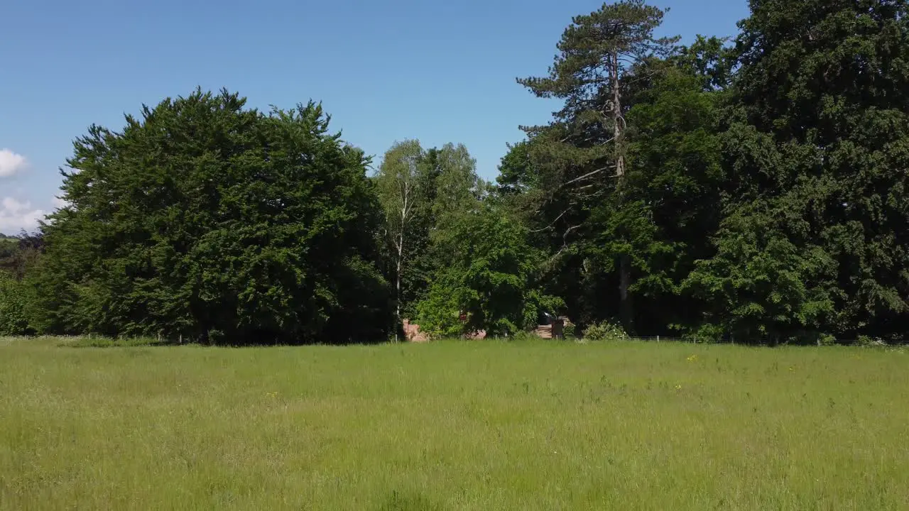 4K drone video landing in the village of Bridge near Canterbury