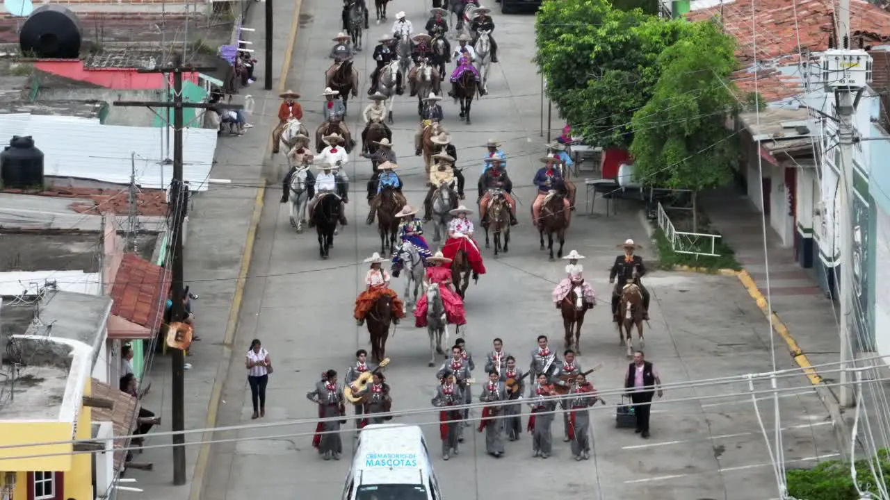 Horsemen And Women At The Inaugural Parade On The Street