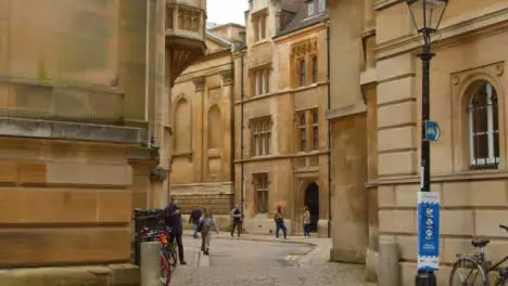 Sliding Shot Revealing Quiet English Street 