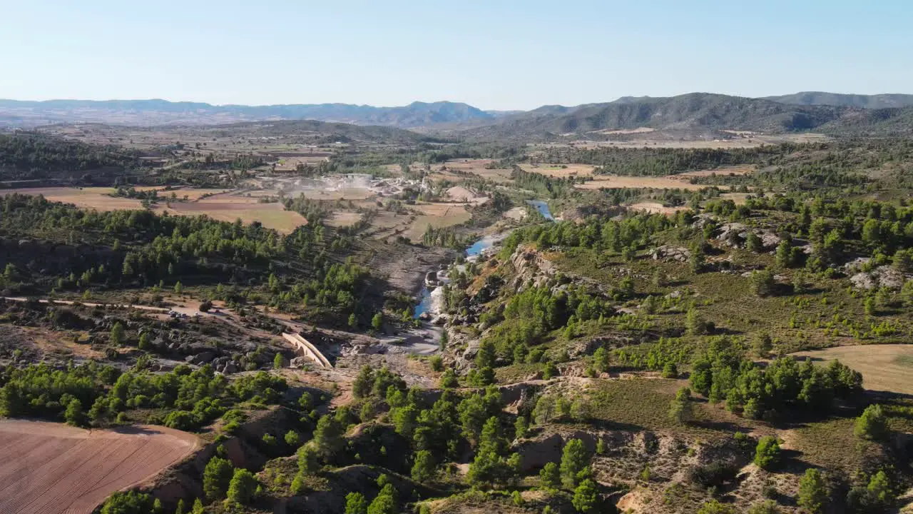 Beautiful nature landscape in Spain aerial view