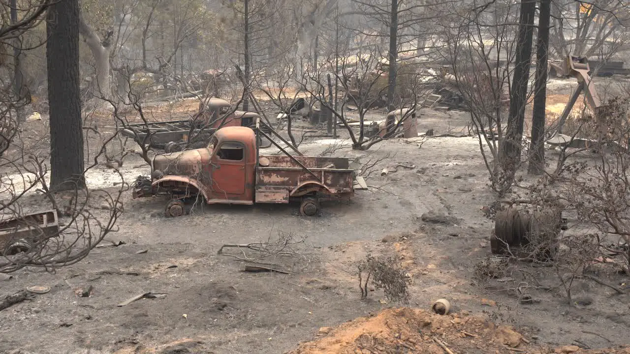 Burned community after wildfire tears through town