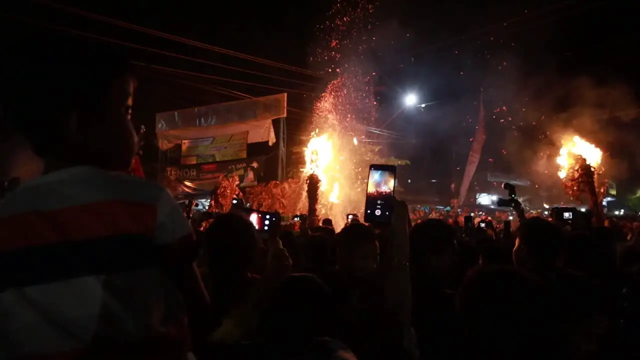 Jepara Indonesia Jun 5 2023  torch war cultural heritage held after the month of Ramadan