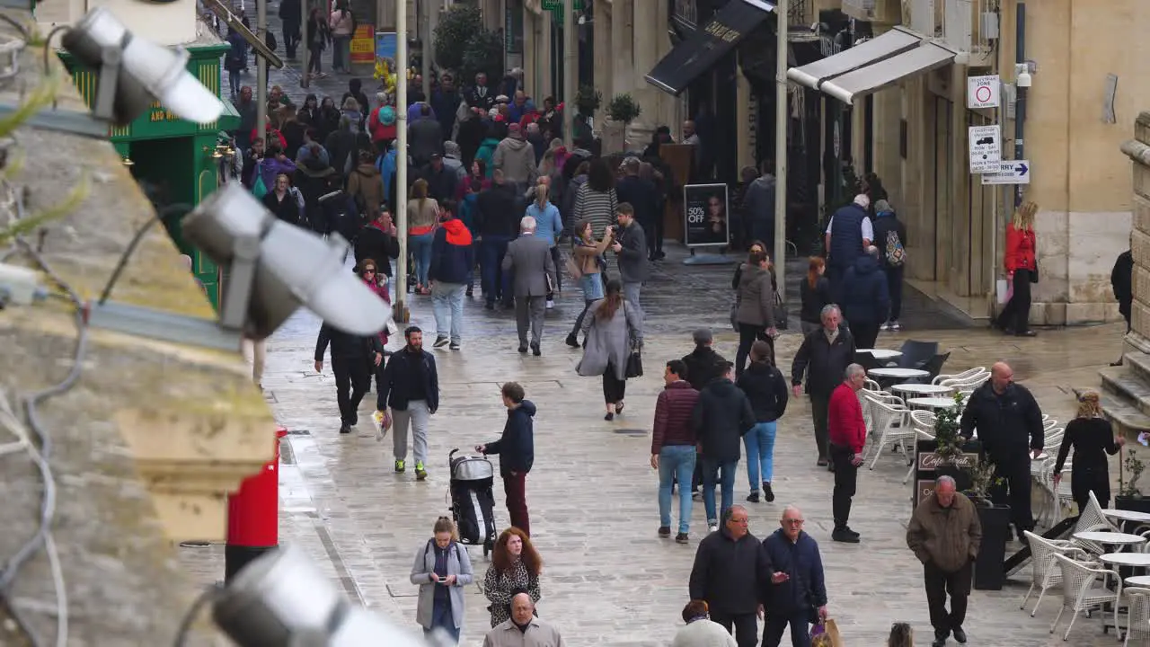 Tourist enjoying a beautiful day in Malta circa March 2019