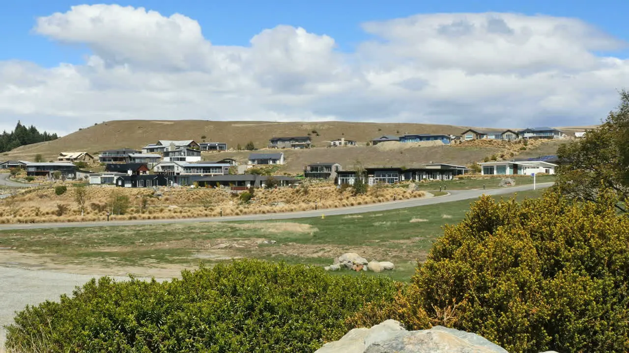 New Zealand Houses Above Lake Tekapo