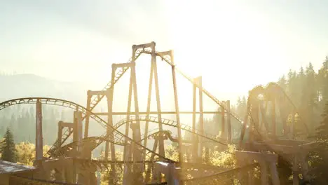 Old Roller Coaster at Sunset