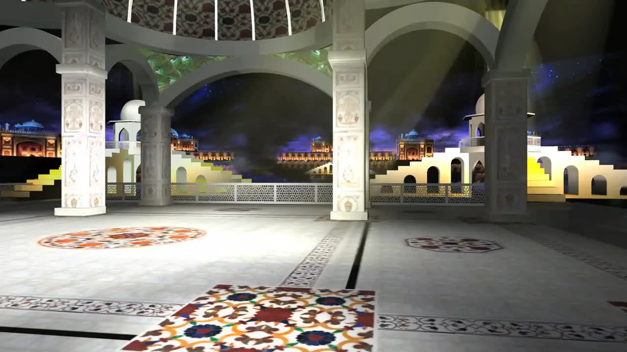 3D Virtual Studio Set Mosque Background