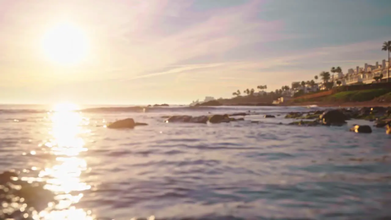 Blurred sunny background at the beach