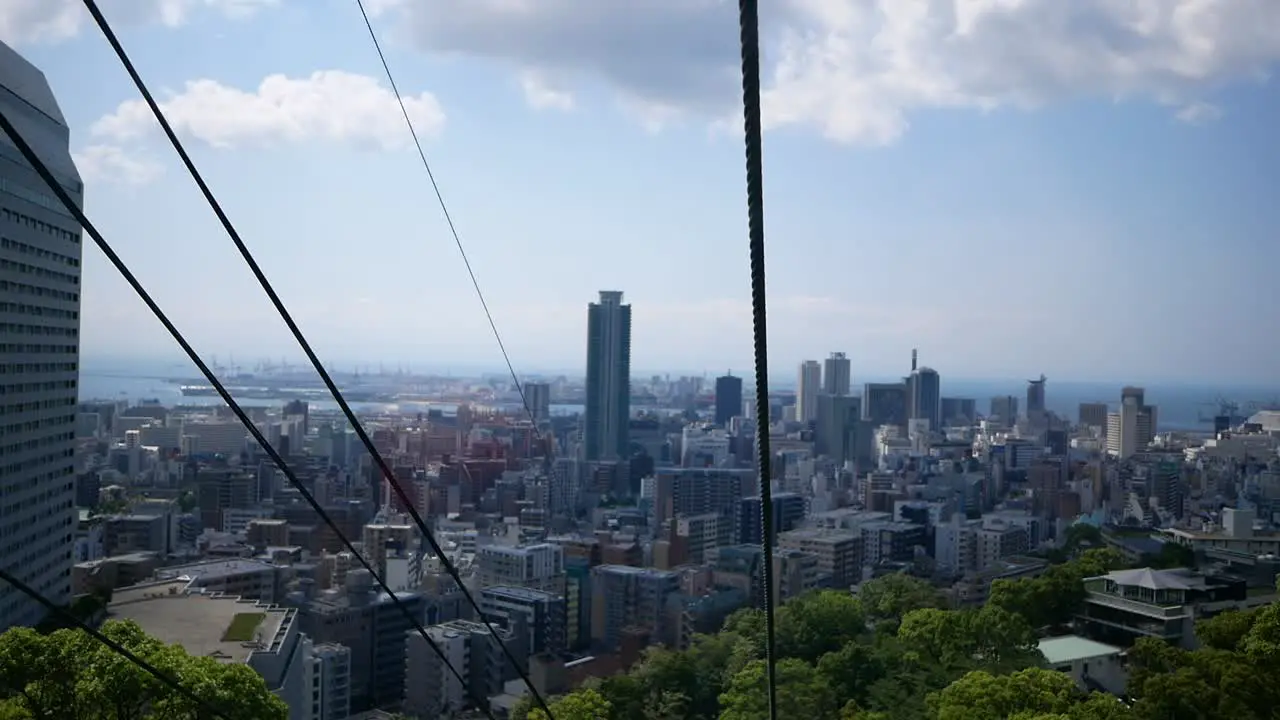 city view from ropeway of kobe japan