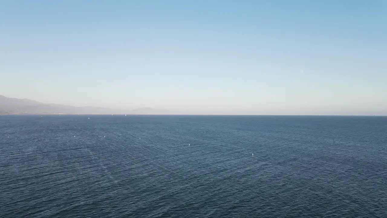 low flight over the ocean