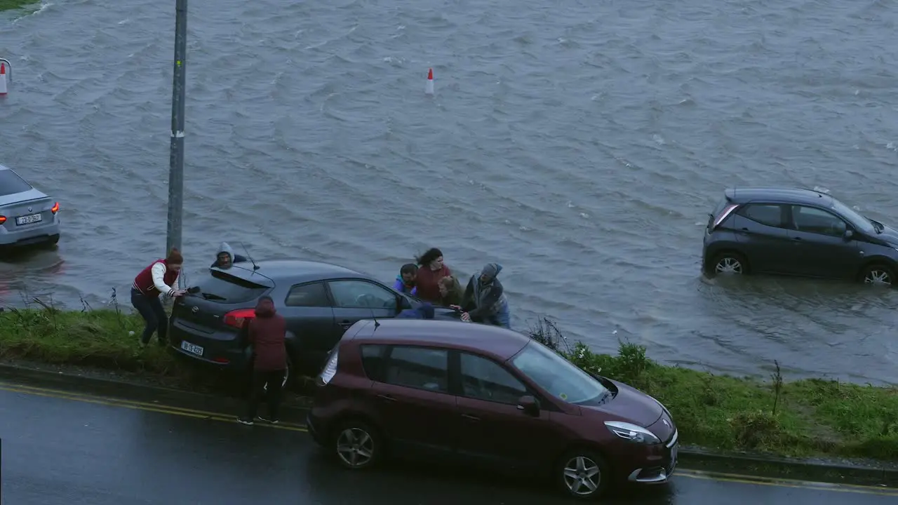 Invasive storm floods Galway carpark