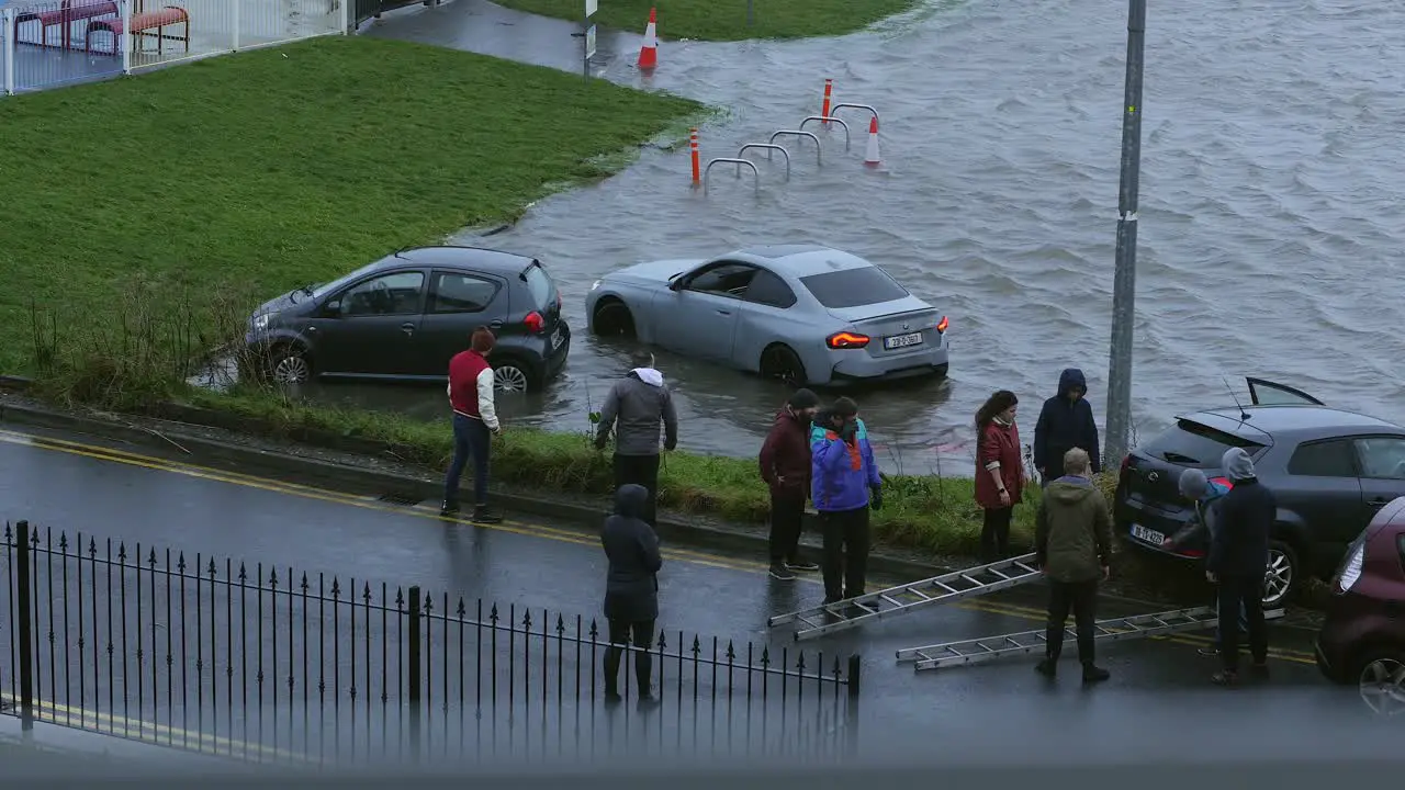 Storm Fergus chaos in Salthill Galway