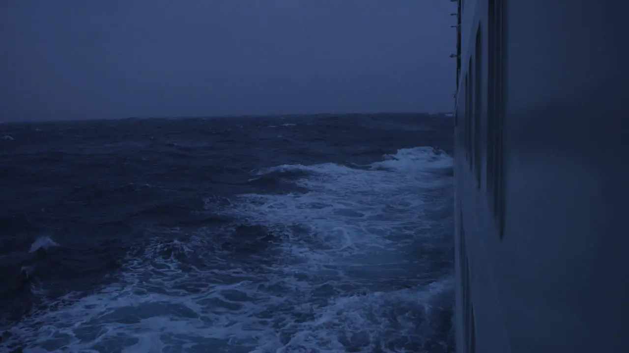 Slow motion imagery of crossing the Drake Passage to Antarctica in a storm