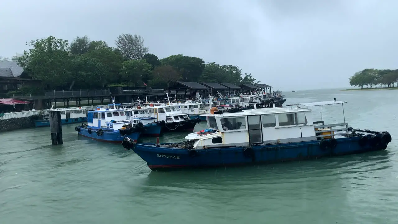 Very old style boat in Singapore Changi village