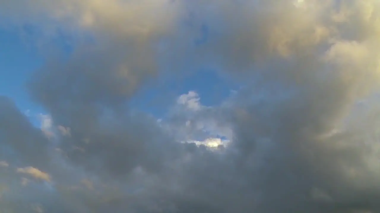 Rain clouds move fast in the sky time lapse