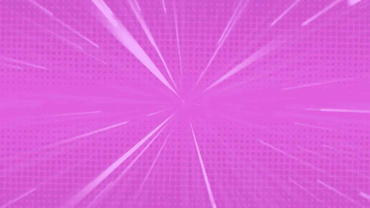 Animation of white shapes moving on pink background