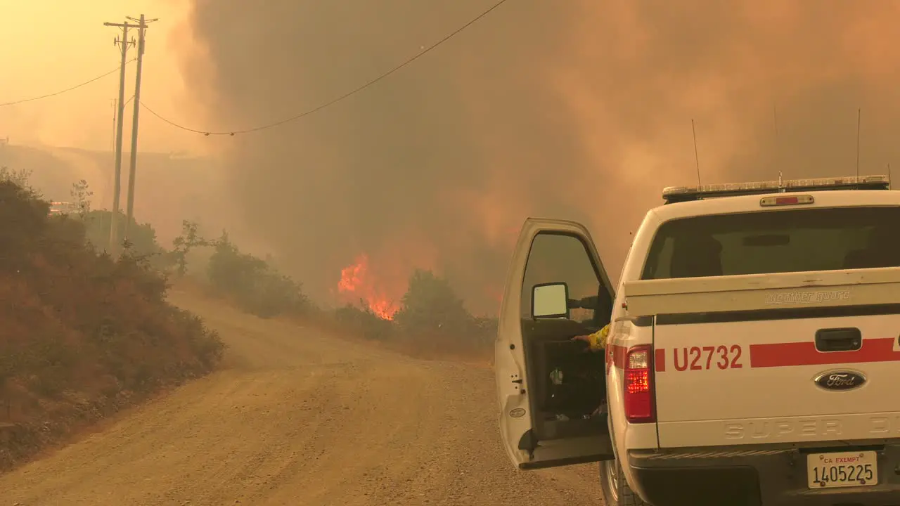 Major california wildfire creates dangerous conditions