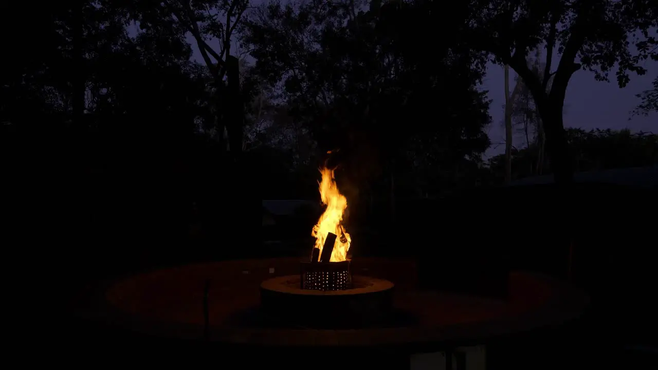 Beautiful Bonfire Out In Nature At Evening Time