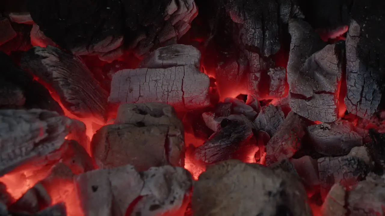 Close-Up of Burning Charcoal