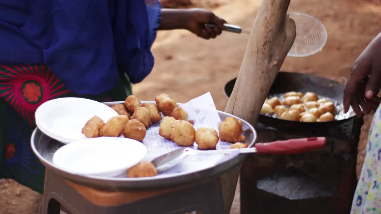 African native woman making traditional food in the countryside Full HD