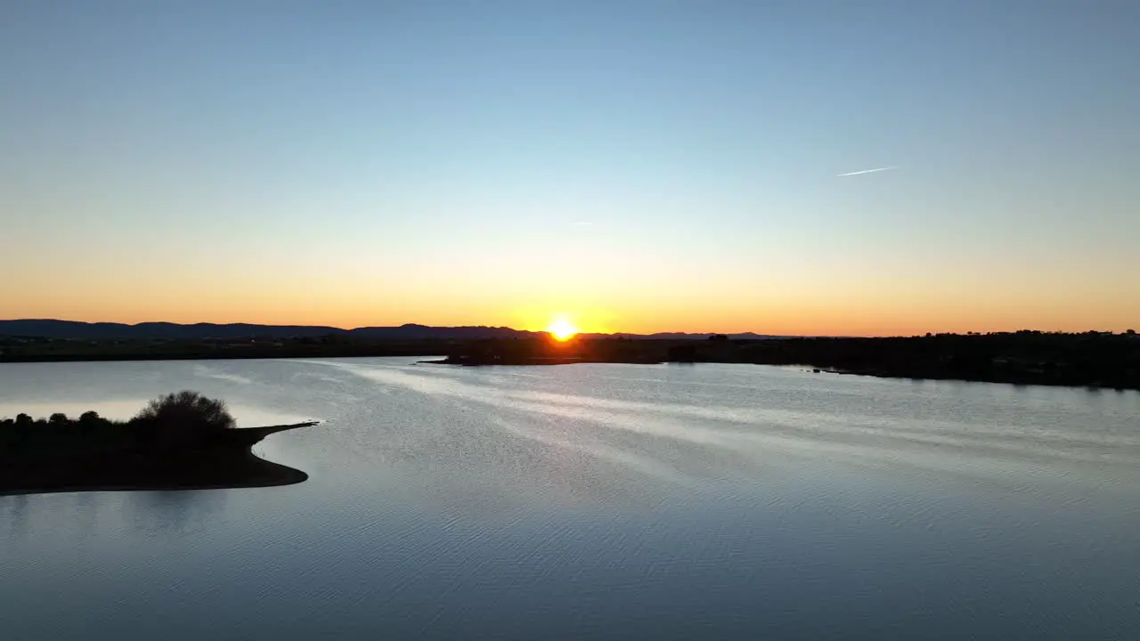 sunset in the swamp of the molano stream of light casar de caceres extremadura c4k 30fps