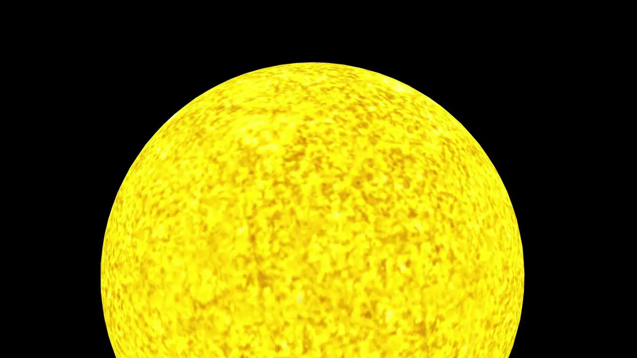 giant sun in front of a dark space background animation