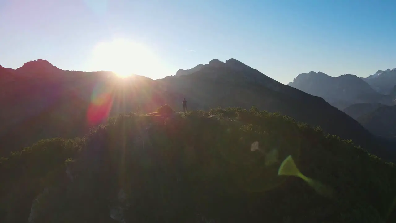 morning in the Alps the sunrise