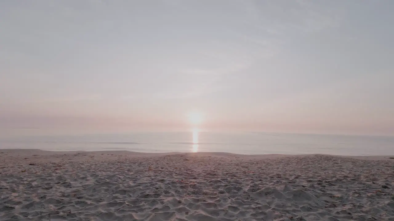 Sunrise at Knäbäckshusen Beach Symmetric Static Wide Shot