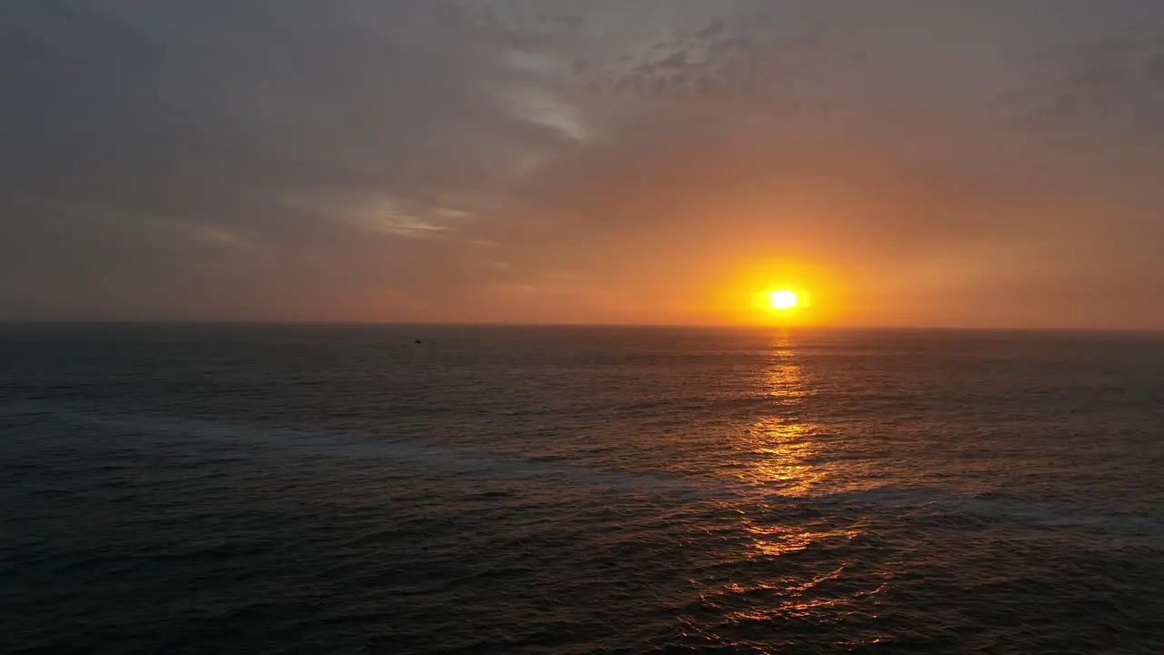 Astonishing Sunset From Lima Capital Of Peru