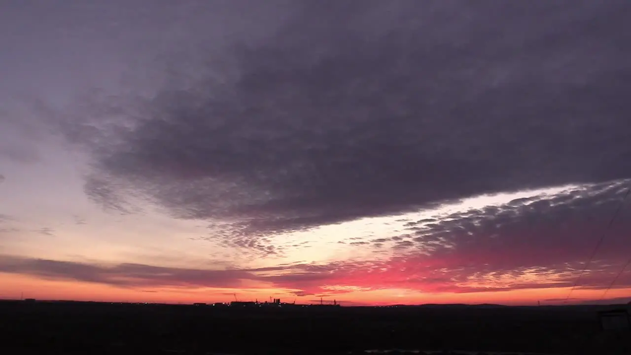 Beautiful sunset evening red clouds