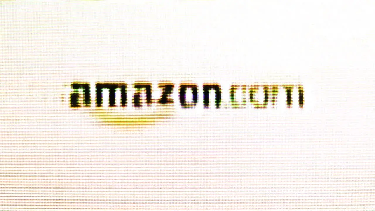 Amazon Logo with Digital Glitch Effect