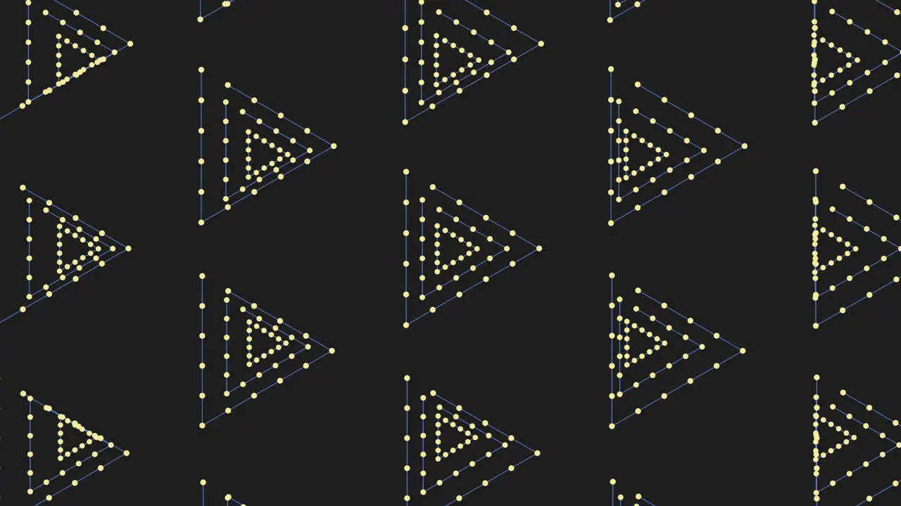 Green dot triangle seamless pattern on black background